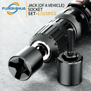 Car Jack Socket Wrench Drill Driver Tool, Ergonomic Design, Efficient Removal & Installation Aid, Auxiliary Lifting Tool, Torx Bit Socket, Impact Sockets Set, Socket Combination Tool