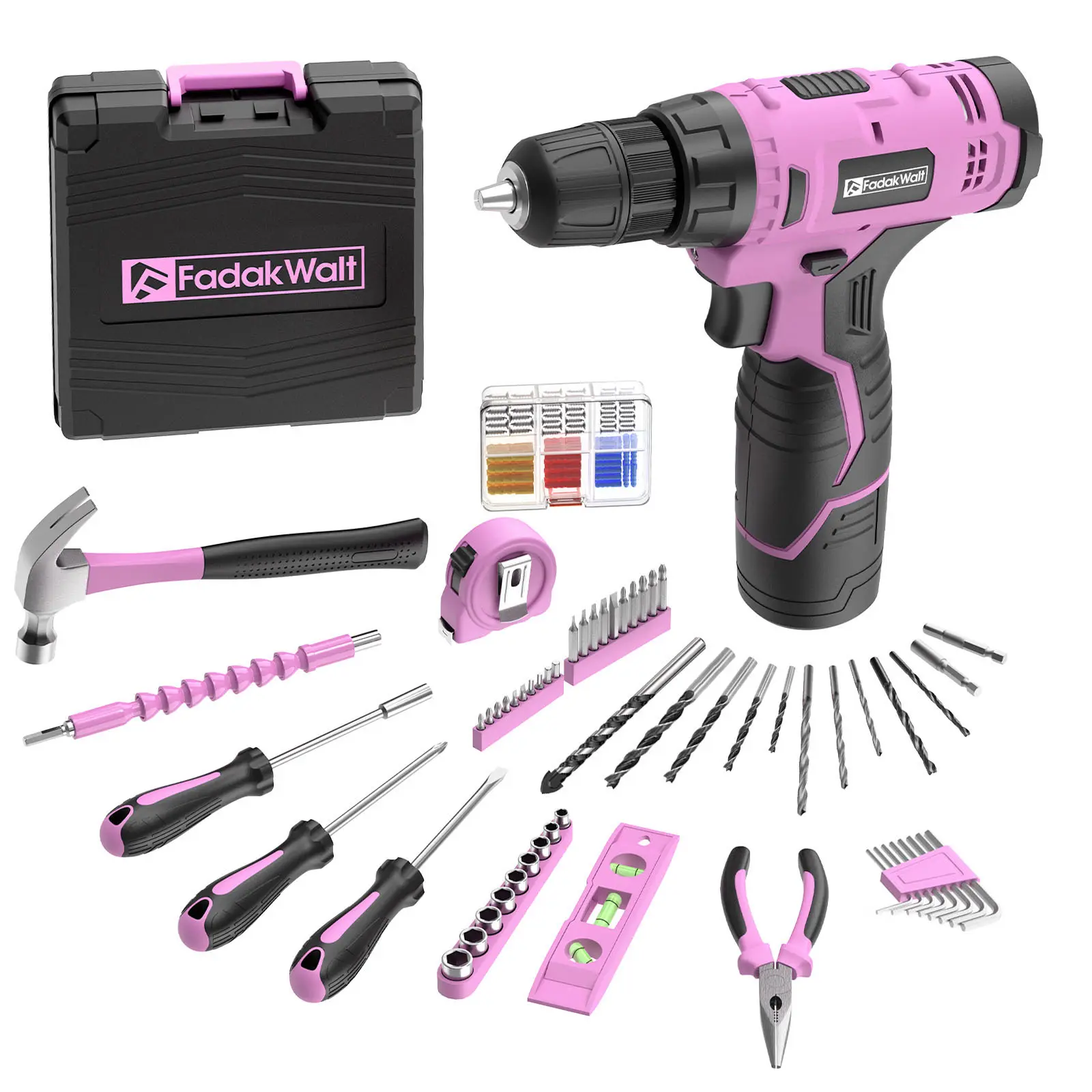 20V Cordless Drill Set with Drill Bits for Home DIY, Furniture Assembly & Repairs