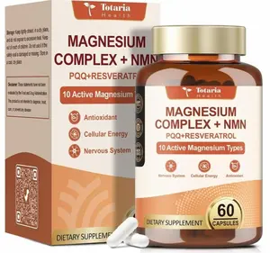 Magnesium Complex with NMN Supplement, NAD Supplements for Women Sleep & Relax, Boost NAD Levels, Cellular Energy & Anti-Aging, NMN NAD Resveratrol Supplement with PQQ, Non-GMO