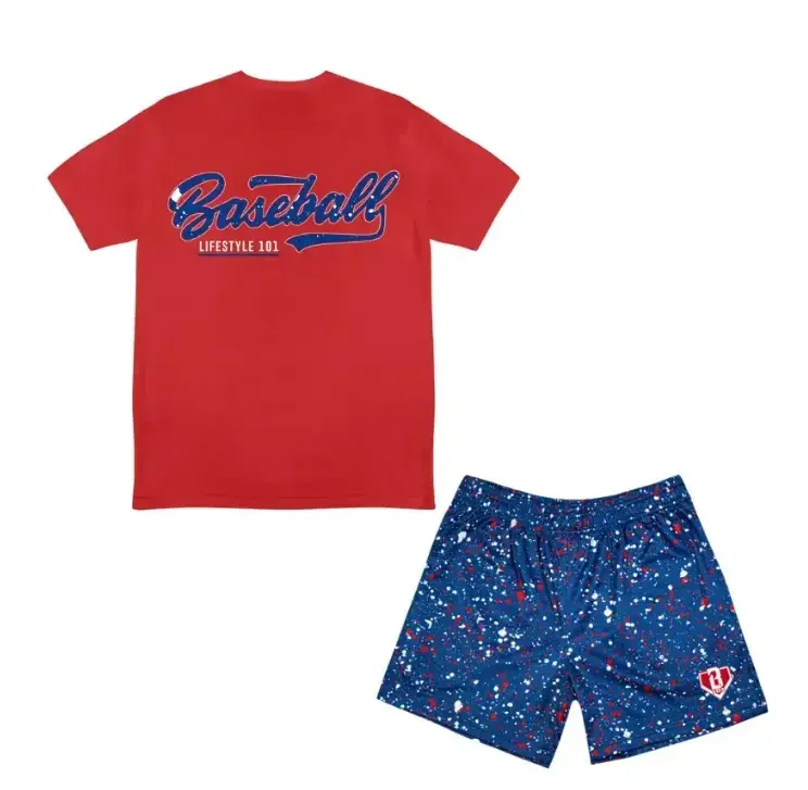 Baseball Lifestyle 101 - Splatter Set | Youth & Adult Tee & Mesh Shorts