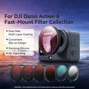 Dji Action 6 Quick-Release Filter Lens Protector, Sport Camera Accessories, Durable Protection for Dji Action Cameras
