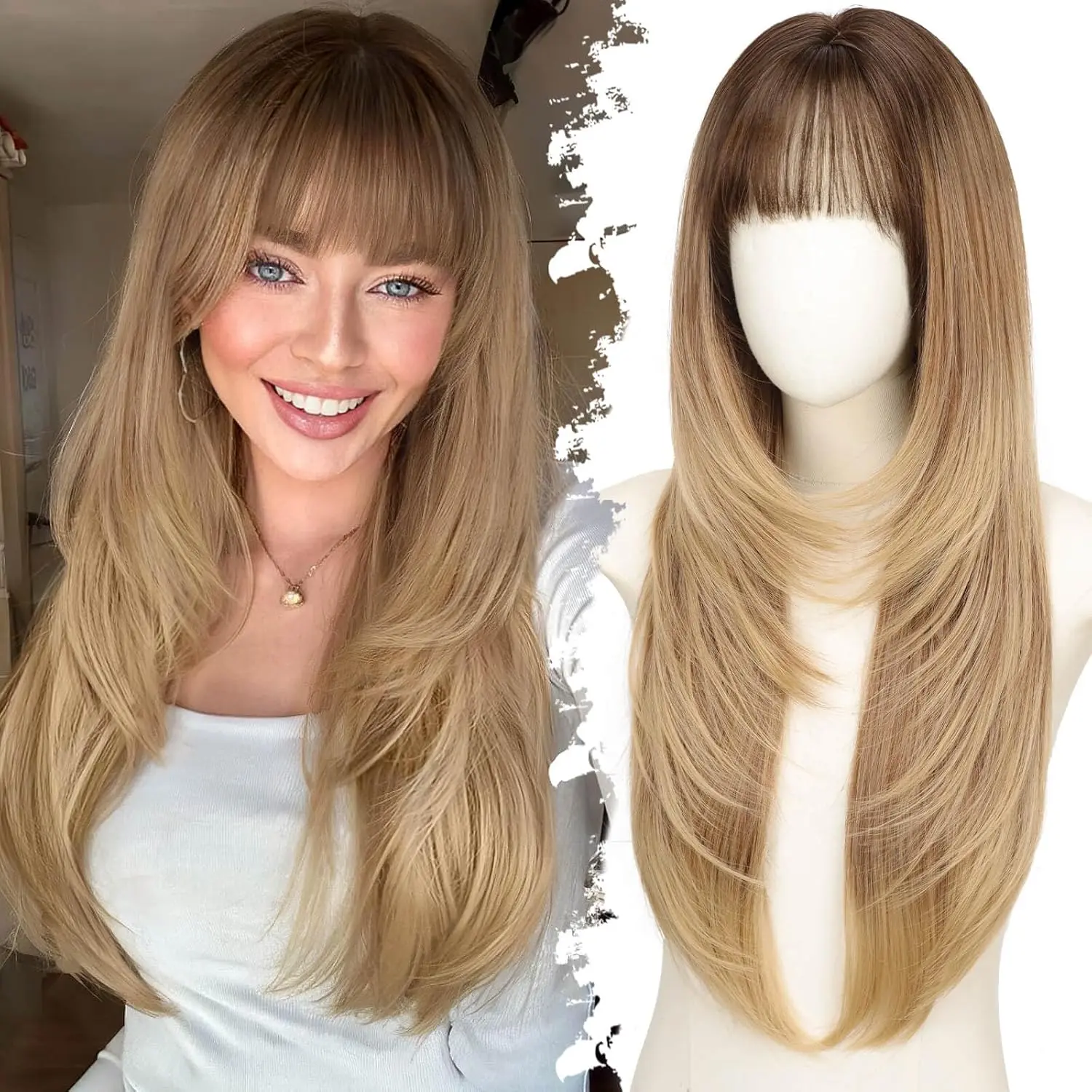 Dark Root to Honey Blonde Ombre