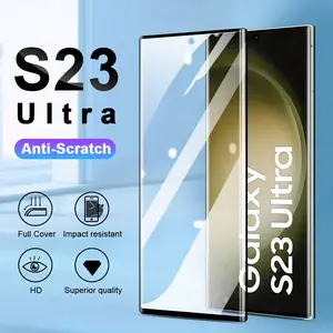 3PCS Curved Full Cover Tempered Glass HD Light Screen Protector Film for Samsung Galaxy S26 S25 S24 S23 Ultra S22 Plus S21 S20 S10 + S9 S8 Plus Note 20