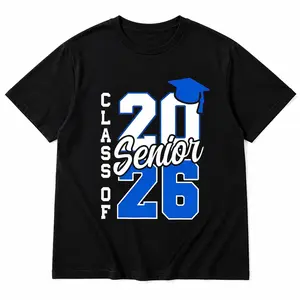 Class of 2026 Senior Graduation T-Shirt Casual Everyday Wear Casual Everyday Tops