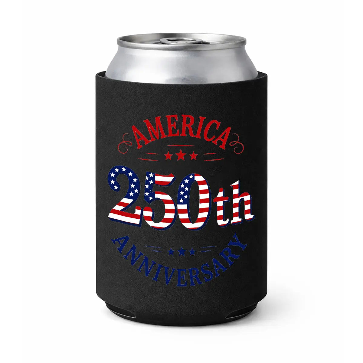 250th Anniversary 1776-2026 Koozie Can Holder Sleeve