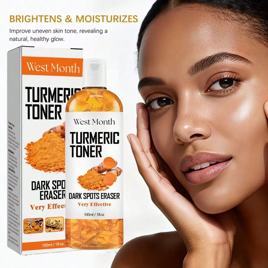 West Month Turmeric Face Toner, Nourishing Soothing Facial Water, Helps Fade The Look of Dark Spots