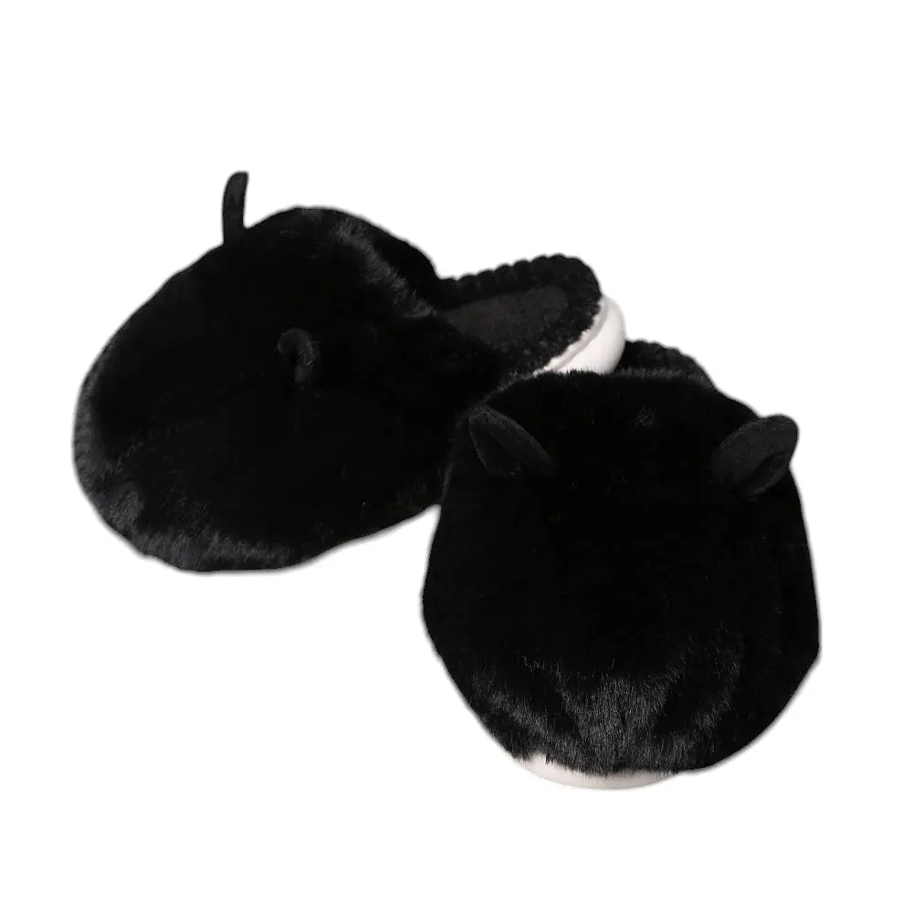 Fuzzy Faux Fur Bunny Soft Home Indoor Floor Slippers