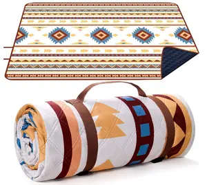 Picnic Blanket for Outdoor, 200 x 200 cm, Waterproof, Sandless, Picnic Blanket, Portable, Washable, for Beach, Barbecue, Picnic, Hiking, Travel, Camping