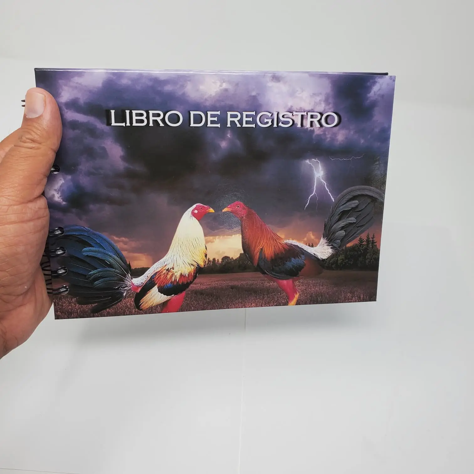 Spanish rooster Breeding Record Book Spiral Bound Poultry Log Chicken Register