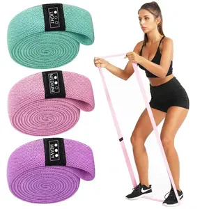 Long Resistance Loop Band 79-inch Durable Polyester Latex Silk for Full Body Fitness Yoga Strength Training Squats