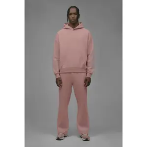 410 Oversized Cropped Hoodie - Pink