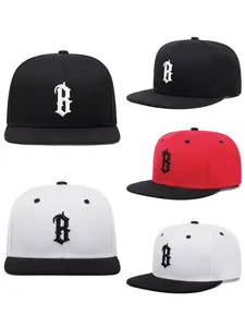 2025 Personalized Creative New Baseball Hat Gothic Letter Embroidered Hip Hop Hat Street Pop Skateboarding Hat Outdoor Leisure Sports Fashion Sunshade Hat Daily Commuting Decoration Skateboarding Hat Male Female Same Style Flat Brim Style Hat