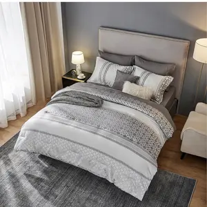Queen Size Bedding Set - 7 Pieces Hotel Style Queen Bed in a Bag，Grey Comforter Set with Comforter, Sheets, Pillowcases & Shams