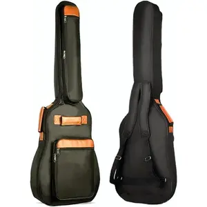 Electric Guitar Bass Gig Bag 5 Pockets Guitar Dust Cover Bag Durable Protect Bass Soft Gig Bag, Black