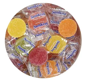 SunkistFruit Gems, 1 Pound Bulk Bag, Fruit Gems, Soft Candy Individually Wrapped
