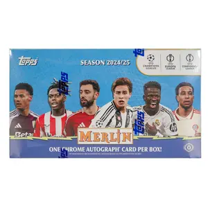2024/25 Topps Chrome Merlin UEFA Club Competitions Soccer Hobby Box (1 Auto)