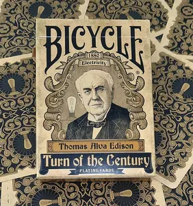 Vintage Limited-Edition Science-Theme Playing Cards, Turn-of-the-Century Electricity-Themed Bicycle Playing Card Deck, Bicycle Playing Cards