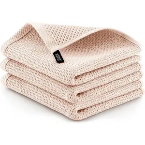 Cotton Waffle Weave Kitchen Towels - Absorbent Household Wipes Cleaning
