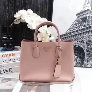 Pre-owned PRADA Calfskin Tote Bags Double Pink Tote Bag T10371102