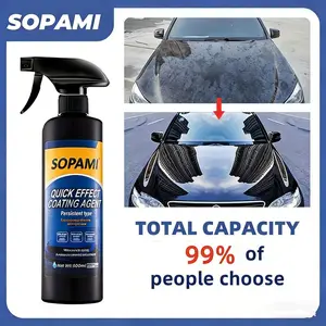 SOPAMI 16.91oz Quick Acting Automotive Coating Agent Quick Acting Automotive Paint Wax Liquid Cross Film Crystal Coating Spray Brightening Repair Multi-Purpose Paint Regenerator Ceramic Automotive Coating Spray