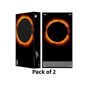 2 Sets - Whole Body Protective Skin for Xbox Series S Gaming Console, Durable Vinyl Decal Style, Easy Apply Skin Wrap Stickers - Eclipse