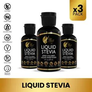 3 Bottles of Coco March N.M.D Liquid Stevia - Natural Sweetener Flavor Sugar