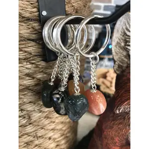 Assorted Gemstone Keychain