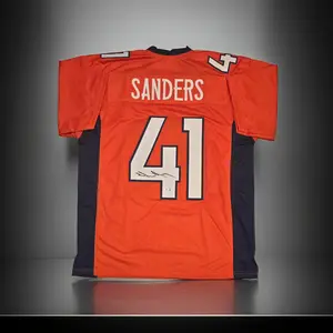 Drew Sanders Denver Broncos Autographed Custom Football Jersey Hologram (XL)