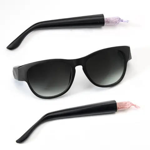 Men Sunglasses With Hidden Storage Function，Matte Black Retro Multi-functional Trendy Square Framed Sunglasses for Driving and Fishing，Summer Trendy Sunglasses，Vintage Square Sunglasses, Fashionable Sunglasses
