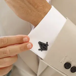 FaithHeart Masoinc Freemason Cufflinks For Men Stainless Steel