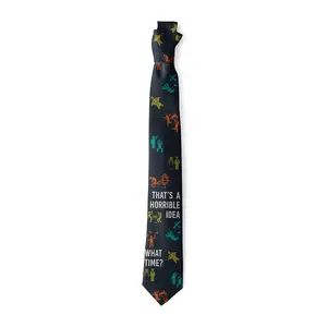 That's A Horrible Idea What Time Necktie Funny Neckties for Men Sarcastic Tie Novelty Ties for Men Funny Ties