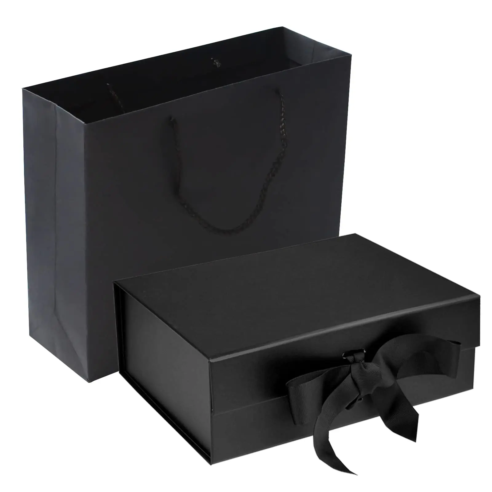 Luxury Magnetic Wrapping Box Set with Lid & Ribbon, Includes Optional Bag, Three Sizes Available, Exquisite Gift Box, Perfect for Christmas, New Year, Weddings, Elegant Gift Box Design