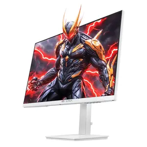 CRUA 27" 4K Gaming Monitor, 144Hz IPS Display,FreeSync,HDR,HDMI 2.1 & DP 1.4, Adjustable Stand, RGB Light, White