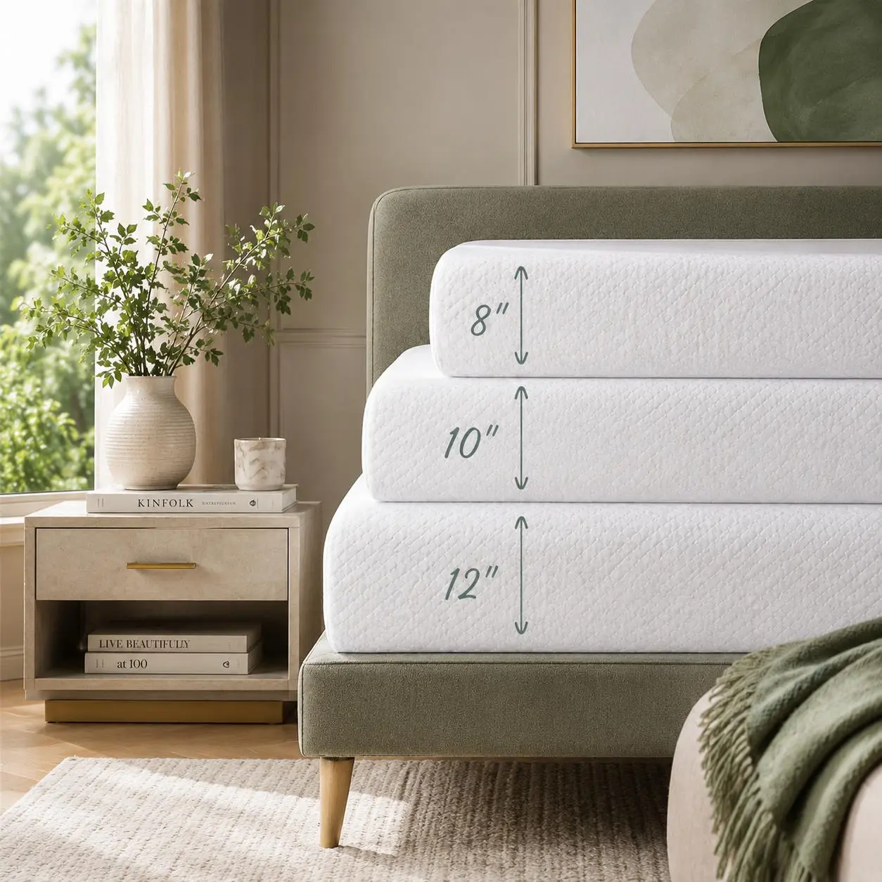 【On Sale】Yaheetech Cooling 8/10/12in Memory Foam Mattress Cooling Fiberglass free with 3 Foam Layers Gel Infused Green Tea Scent Medium Firm Twin Full Queen Size Ready in a Snap Body Hugging Comfort Cooler Fresher Nights, CertiPUR-US Certified tiktokshopb 【On Sale】Yaheetech Cooling 8/10/12in Memory Foam Mattress Cooling Fiberglass free with 3 Foam Layers Gel Infused Green Tea Scent Medium Firm Twin Full Queen Size Ready in a Snap Body Hugging Comfort Cooler Fresher Nights, CertiPUR-US Certified tiktokshopb