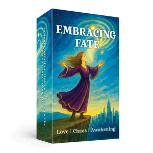 13x8cm Embracing  Fate  Love Tarot Card Deck, Classic Tarot Cards, Durable Tarot Cards, 78 Cards for Divination Games, Overcome Obstacles and Unexpected Challenges