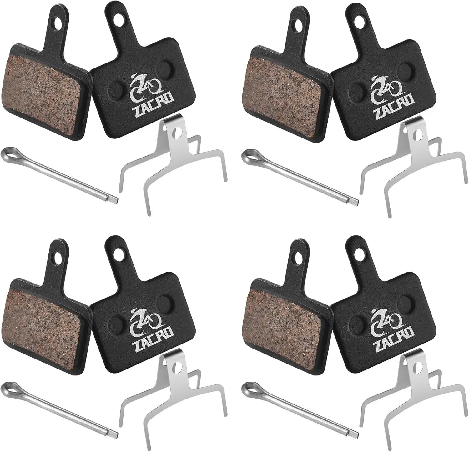2/4 Pairs Bike Brake Pads, Ceramic Bicycle Disc Brake Pads Fit for Tektro Shimano TRP Deore Br-M575 B01s Mt200 M525 M515 T615 T675 M505 M495 M486 M485, Mountain MTB Ebike Brake Pads Replacement