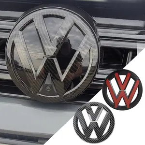 1/2PCS Car Front Hood Grille Badge Cover Rear Trunk Emblem Sticker For Volkswagen VW Golf 4 MK4 Golf 5 MK5 Golf 6 MK6 2010-2013 Golf 7 MK7 2014-2017 Golf 7.5 MK7.5 2018-2020 Golf 8 MK8 2021 Golf 7 Sportvan 2016-2018 2019-2020 Auto Modification Accessorie