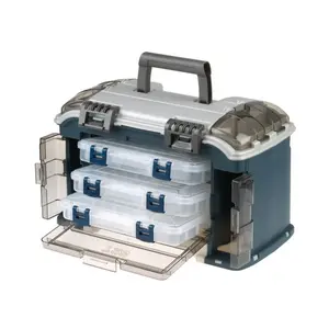 Plano Guide Series Angled Storage System, 3600 Tackle Box Organizer with 3 Utility Boxes, Expandable Rear Pocket & Reinforced Carry Handle Fishing Gear