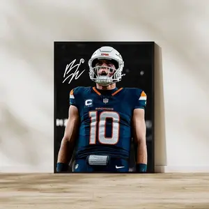 Bo Nix Denver Art Print Poster Football Poster- Unframe
