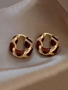 Women's Vintage Elegant Chunky Hoop Earrings, Fashionable Lightweight Jewelry for Party & Daily Wear, Trendy All-match & Exquisite Jewelry for Birthday Gift
