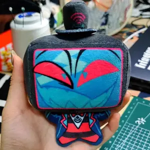 Stuffed Anime 10cm Lucifer Morningstar Plushie Hazbined Vox Plush Toys Doll Decoration Keychain Bakcpack Pendants Gifts