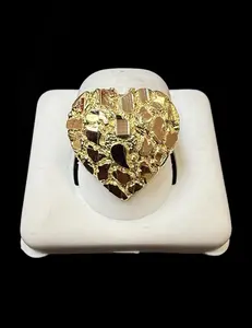 Heart Nugget Ring Gold 10k