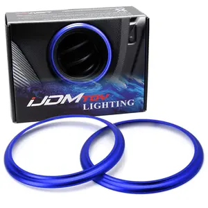 iJDMTOY 2pc Sports Blue Aluminum AC Vent/Opening Trim Decoration Cover Ring For 2013-2016 Scion FR-S, 2017-2021 Toyota 86, For 2013-2021 Subaru BRZ