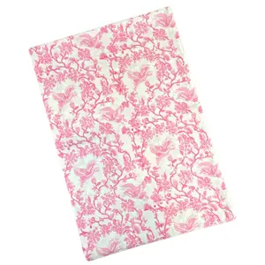 Toile de Jouy Birds Pink Tablecloth
