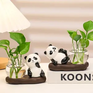 Cute Handmade Panda Desktop Ornament Creative Decor High-end New Office Craft Gift Home Decoration Sculpture