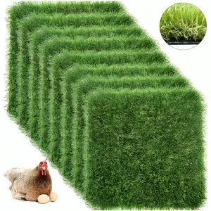 Washable Chicken Nesting Box Pads – 12x12 Artificial Grass Liners for Hens, Reusable Nesting Box Bedding for Coop, Indoor/Outdoor Use