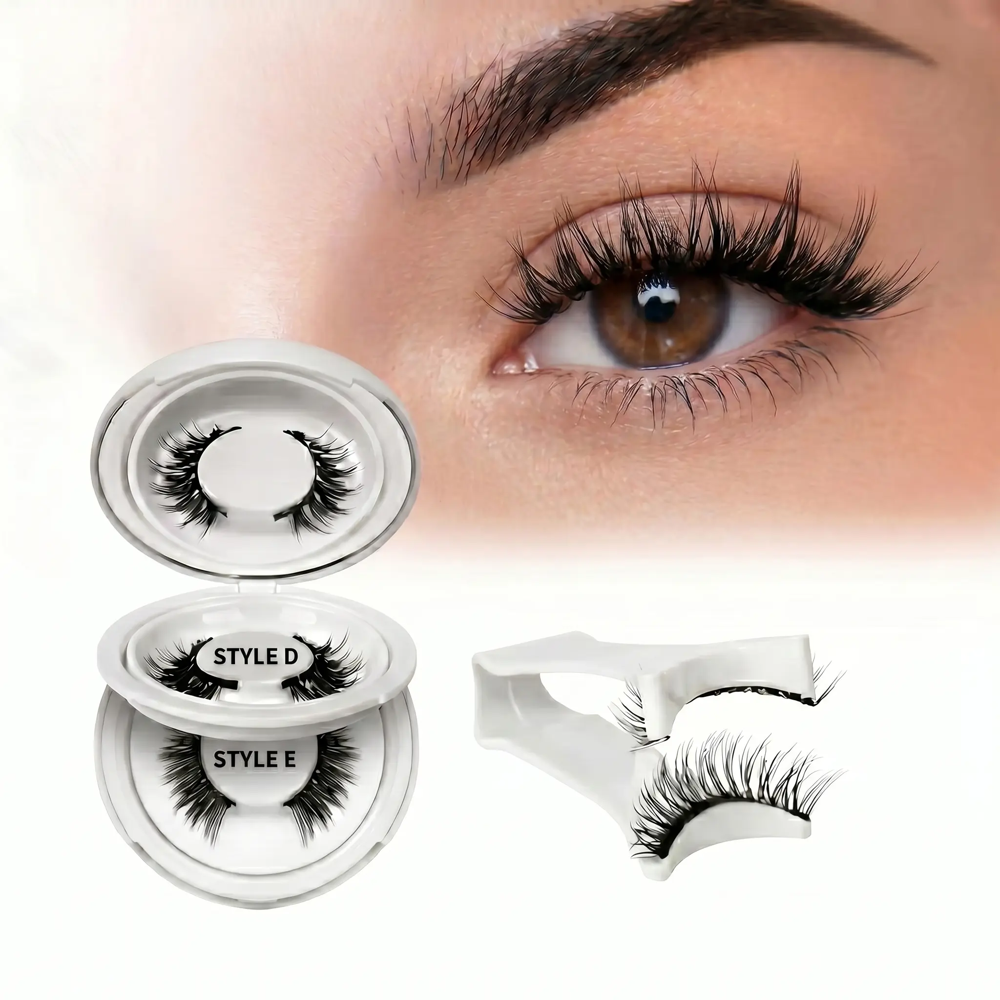 2 Pairs Magnetic Eyelashes Kit | Natural Reusable Lash Clusters with Applicator | No Glue Needed Easy Wear & Remove Lash Set travel beauty