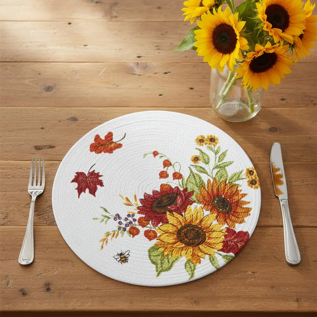 Harvest Sunflower Braided Placemat