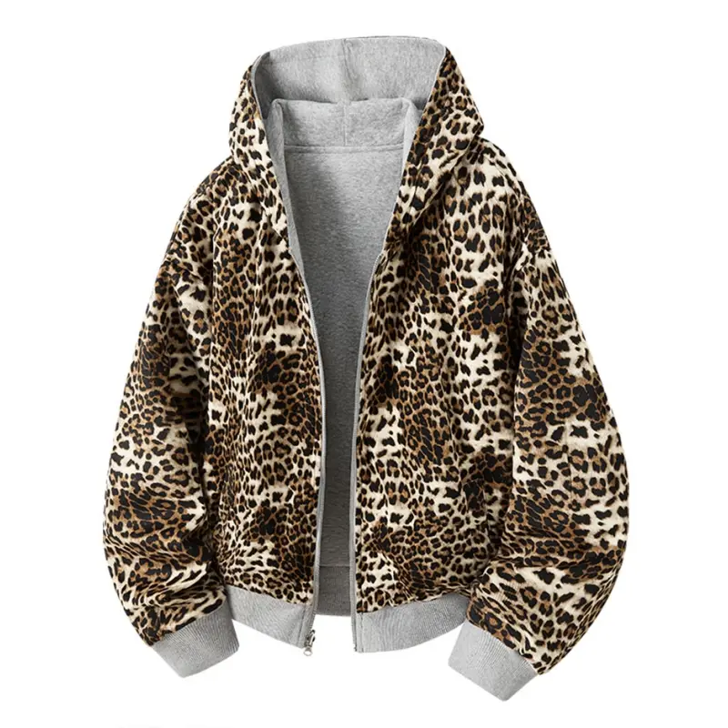 Trendy Two-Sided Wearable Hoodie Jacket, Unisex Heavyweight Loose