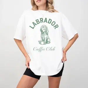 Labrador Coffee Club T-Shirt, Dog Mom Gifts, Owner, Lab Tee